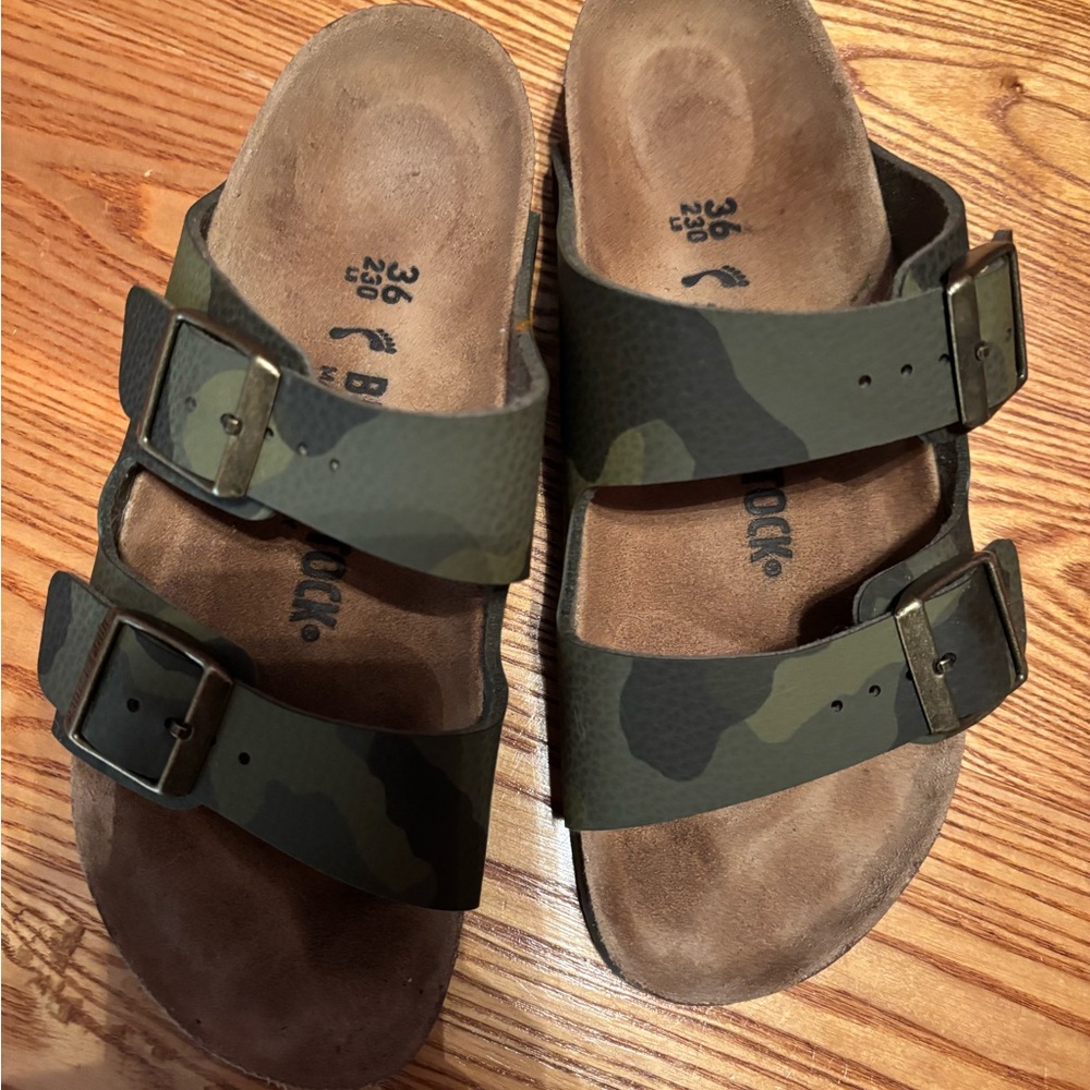 Birkenstock Olive Camouflage Sandals